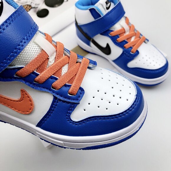 Nike SB Dunk Low Low-Top Sneakers In Blue And Orange - Picture 8 of 9